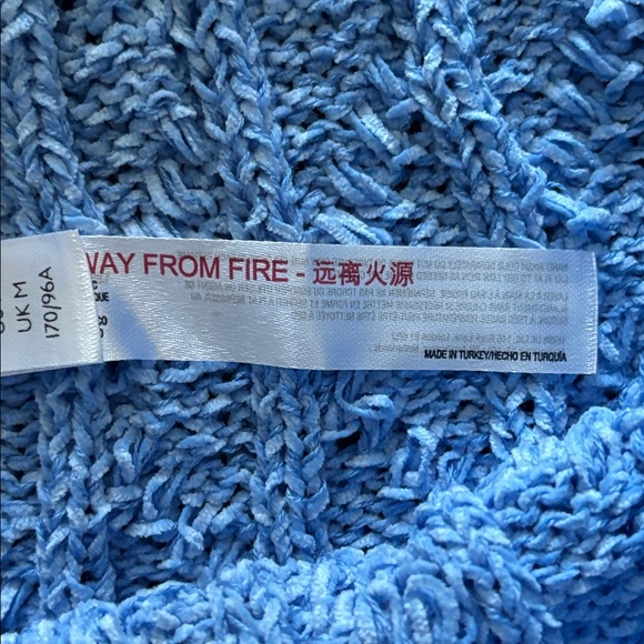 Free People Intimately Blue Textured Knit Lounge Shorts — Size M - Picture 4 of 5